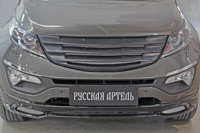 Решетка радиатора Вариант 3 с сеткой металлик KIA Sportage 2014-, фото 2