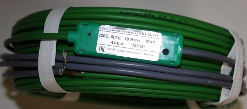 Одножильный нагревательный кабель СНО-18 - 11,6 м. (Длина: 11,6 м., мощность: 208,8 Вт) - фото 3 - id-p70961627