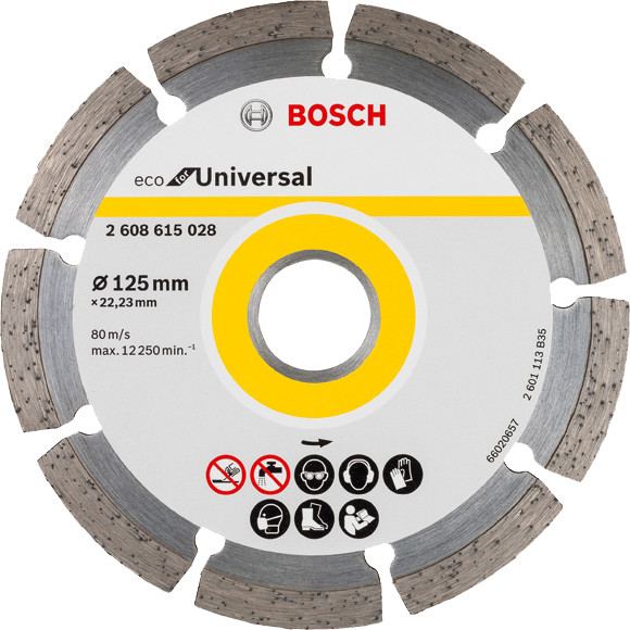 Диск алмазный 125*22,23мм BOSCH ECO Universal 2608615028