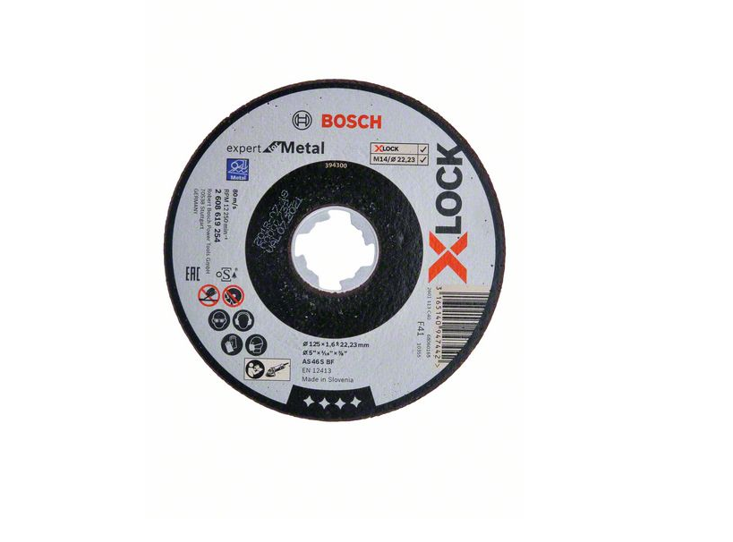 (2608619254) Отрезной круг Bosch X-LOCK 125x1.6 E.f.Metal