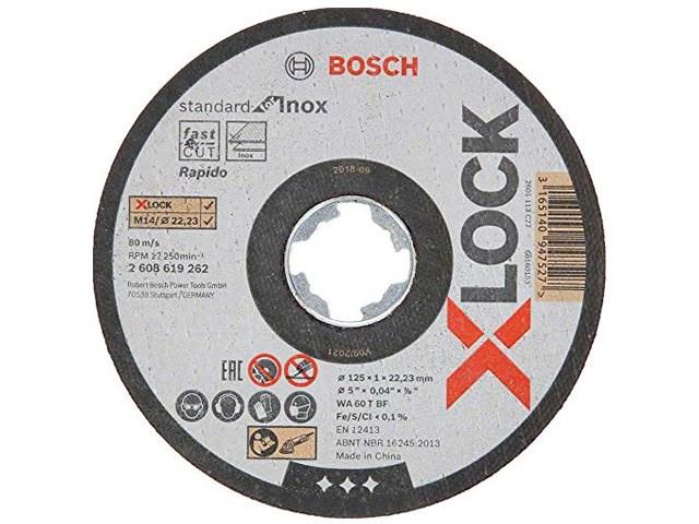 (2608619262) Отрезной круг Bosch X-LOCK 125x1 Stand.f.INOX