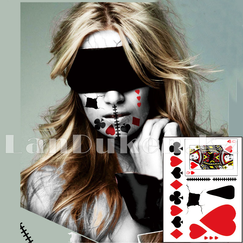 Временная татуировка Карты тату на Хэллоуин (Temporary body art Pray)