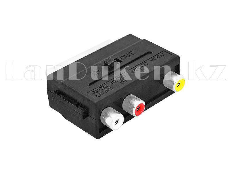Адаптер SCART - RCA CABLE переходник (Euro) SCART to RCA двухсторонний с переключателем - фото 2 - id-p47981526