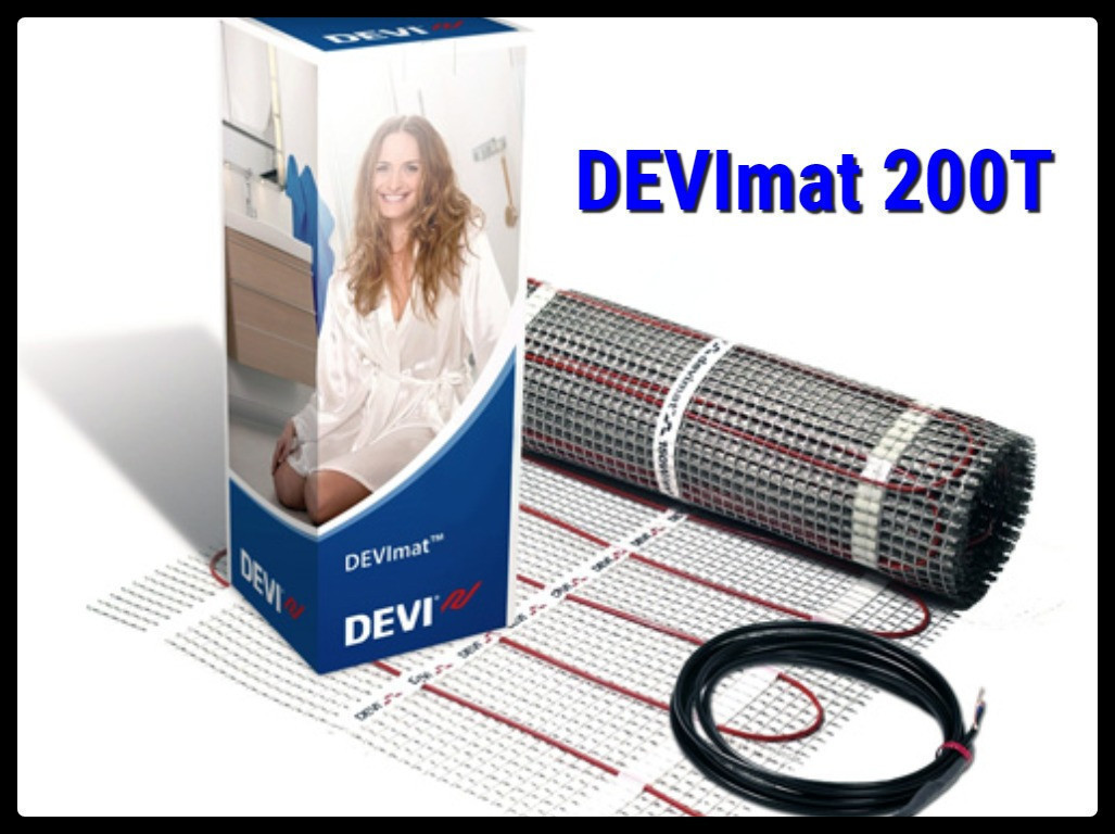 Двухжильный нагревательный мат DEVImat 200T - 0,5м х 14м