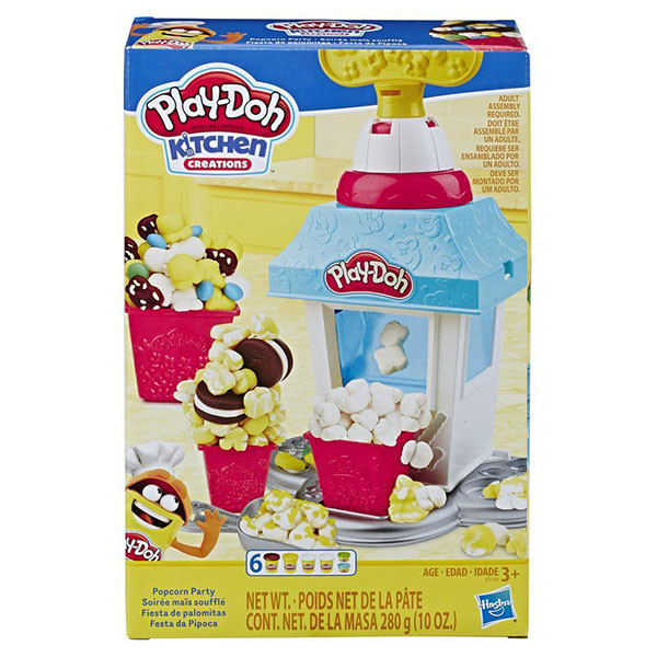 Hasbro Play-Doh "Кухня" Игровой набор для лепки "Попкорн-Вечеринка", Плей-До - фото 1 - id-p70966027