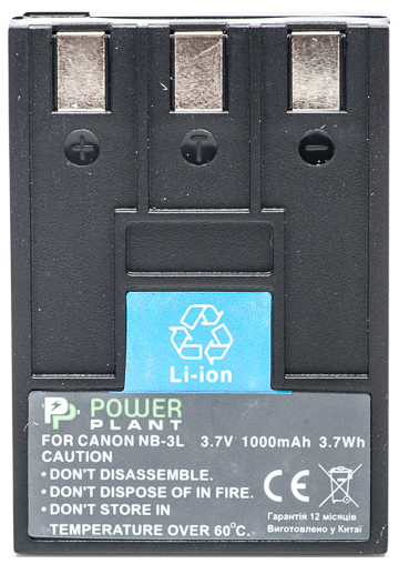 Аккумулятор PowerPlant Canon NB-3L (1000 mAh) DV00DV1005 - фото 1 - id-p70990136