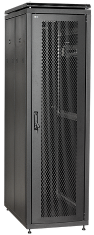 ITK Шкаф сетевой 19" LINEA N 24U 600х600 мм металлическая передняя дверь черный, фото 2