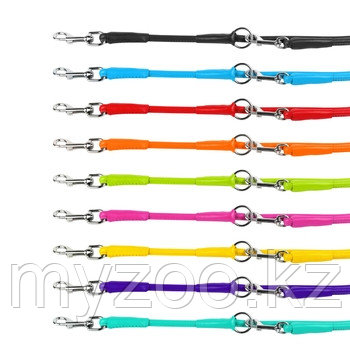 Поводок-перестежка из нейлонаTRIXIE, Р-р 2.00 m/15 mm цвет черный/красный XS-S