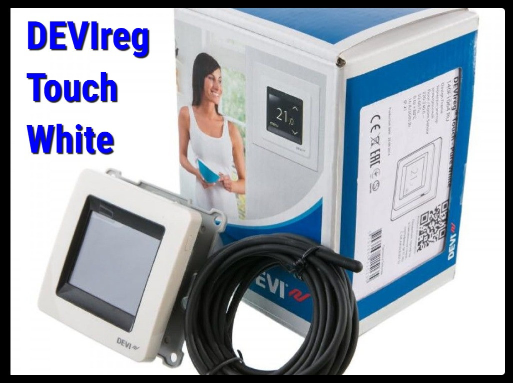 Сенсорный терморегулятор DEVIreg Touch White - фото 1 - id-p70214968