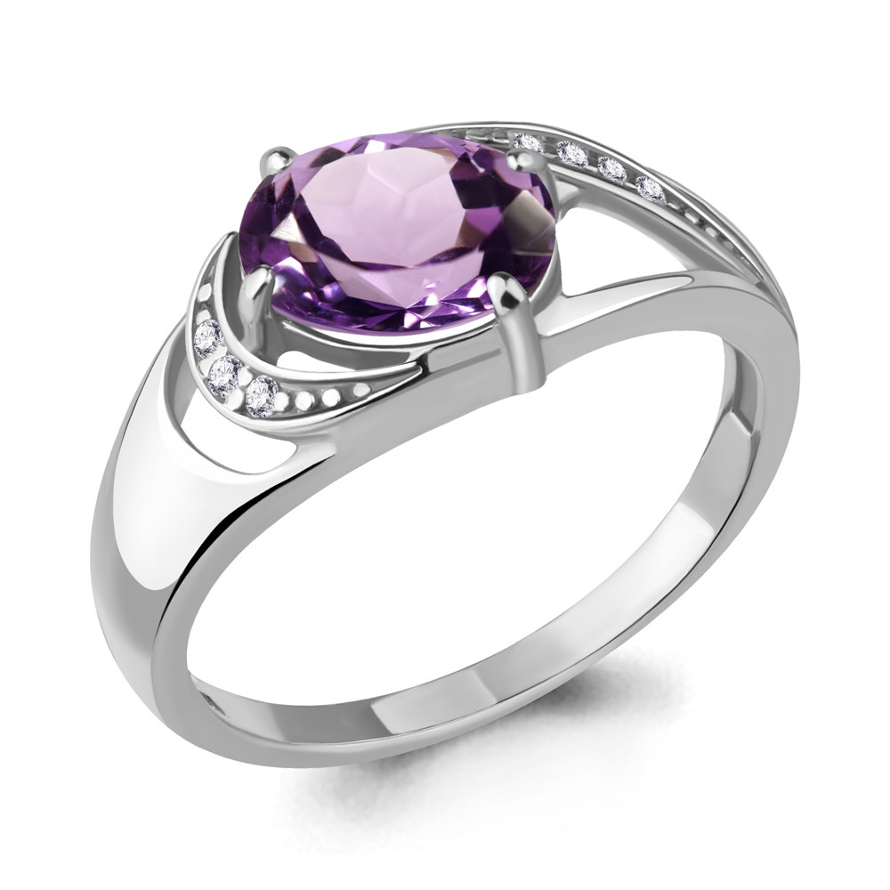 Кольцо из серебра с аметистом Aquamarine 6914904А