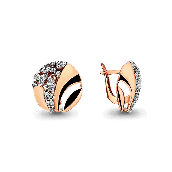 Серьги из серебра с фианитом Aquamarine 45855А#