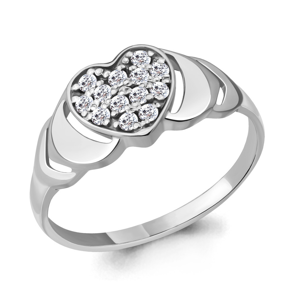 Серебряное кольцо с фианитом Aquamarine 68521А