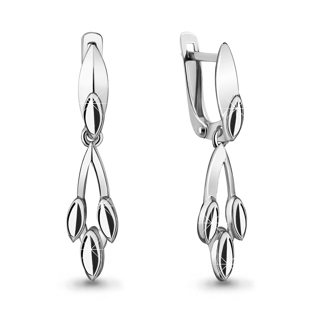 Серьги из серебра Aquamarine 33637