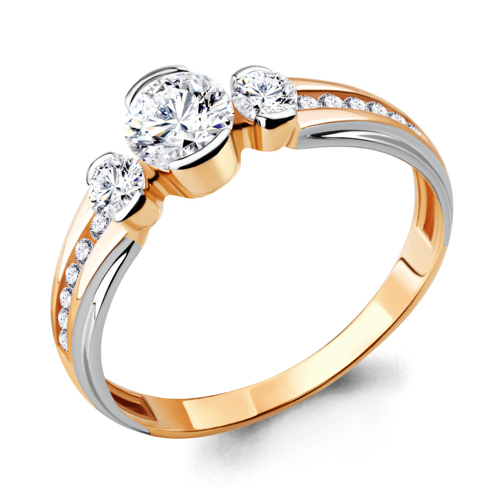 Серебряное кольцо с фианитом swarovski Aquamarine 66575А#