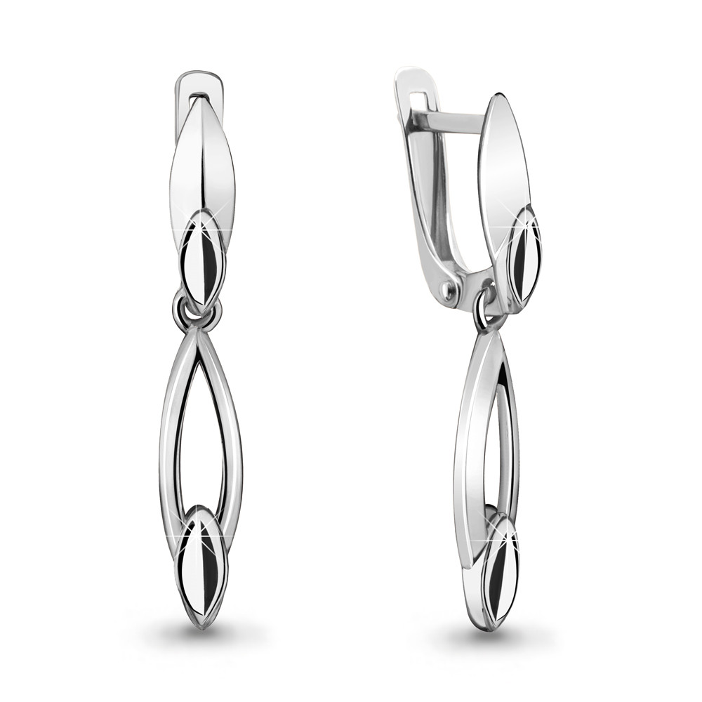 Серьги из серебра Aquamarine 33636