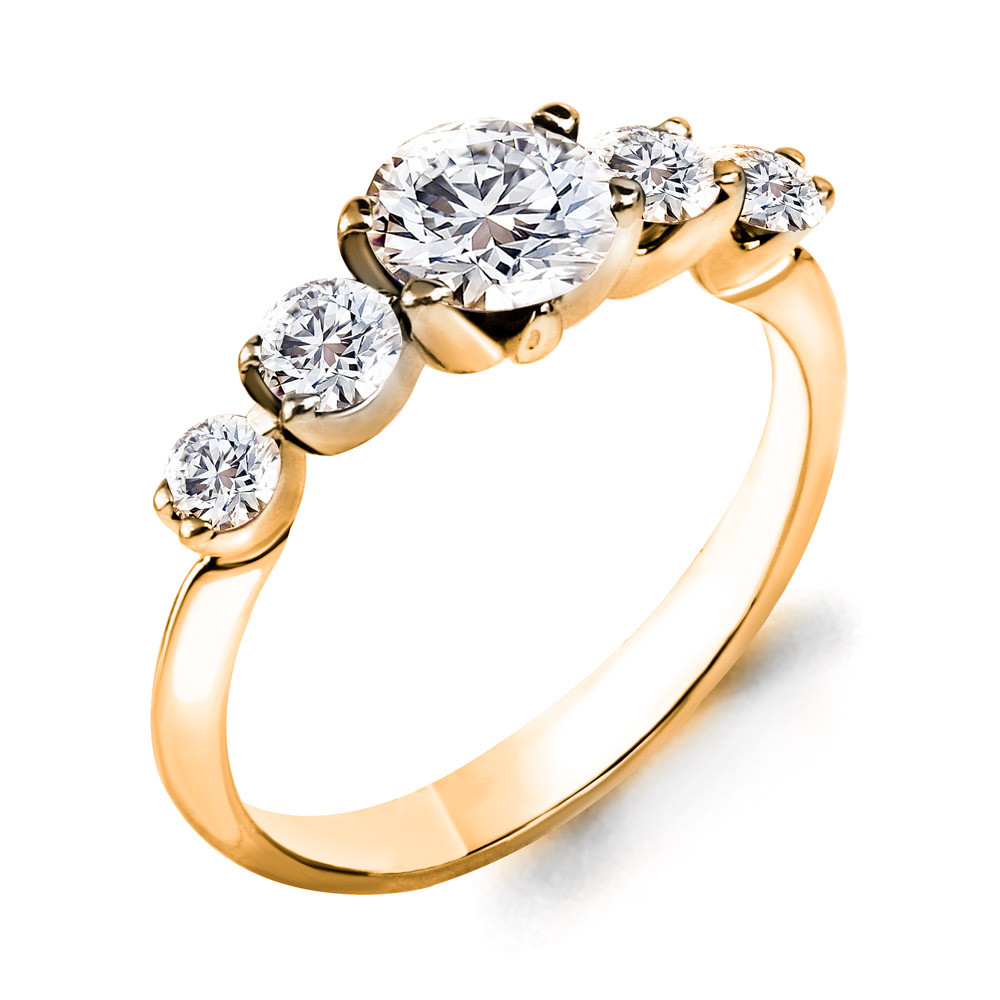 Кольцо из серебра с фианитом Aquamarine 68218#