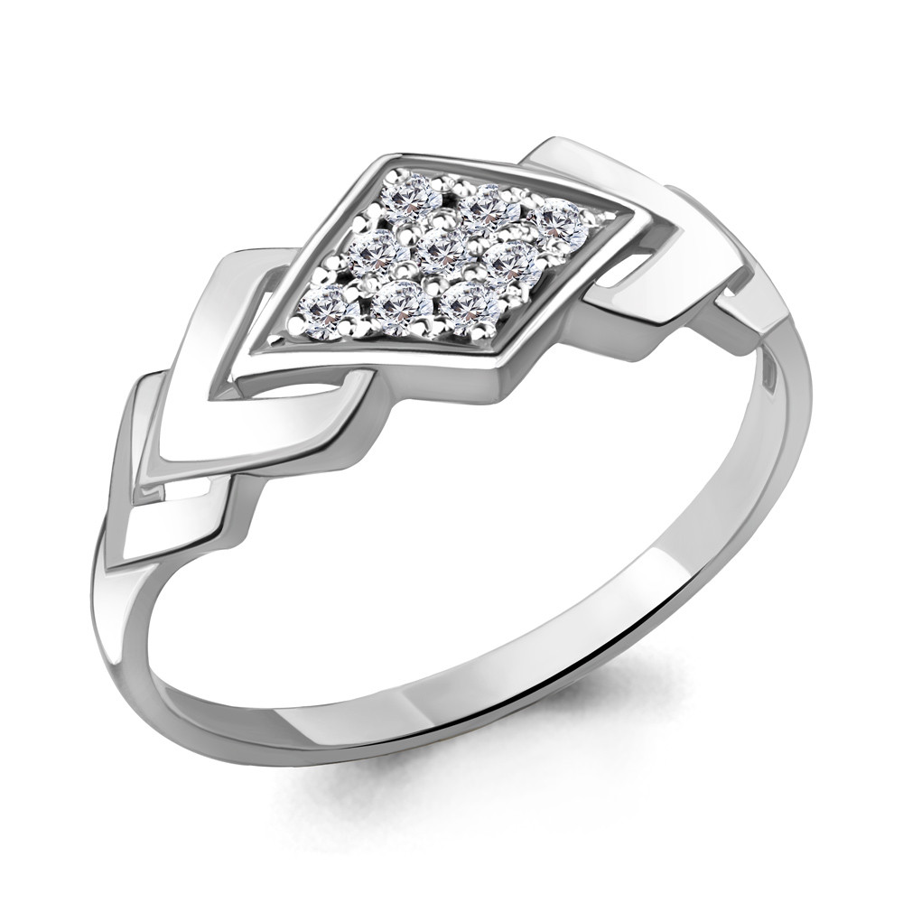 Серебряное кольцо с фианитом Aquamarine 68522А