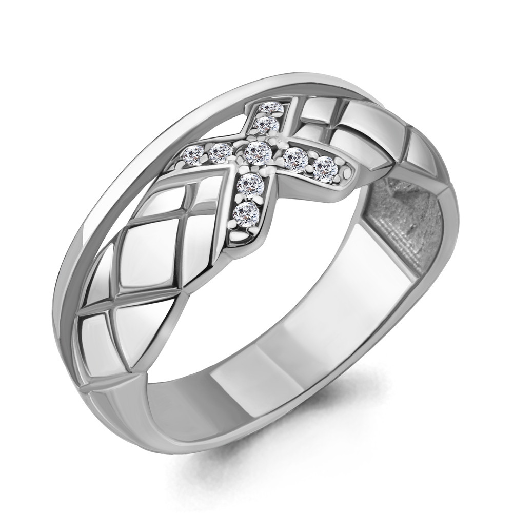 Серебряное кольцо с фианитом Aquamarine 68496А