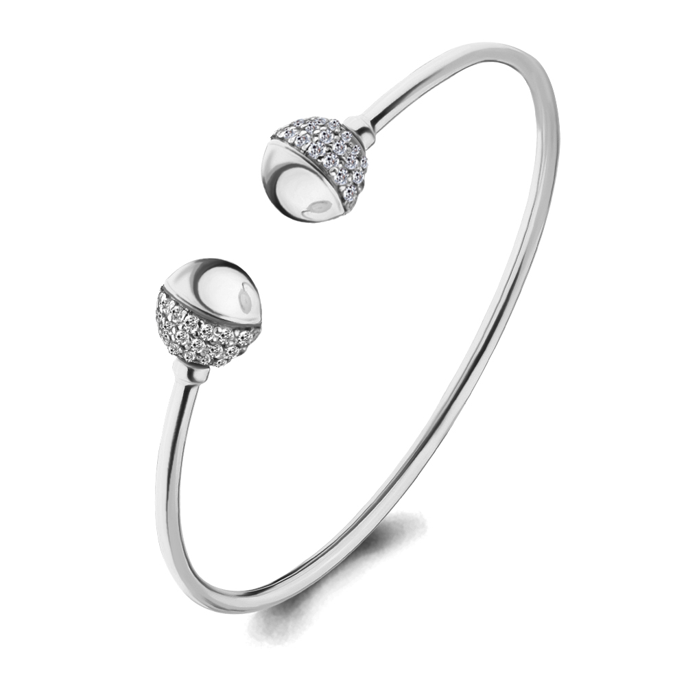Серебряный браслет с фианитом Aquamarine 74391А