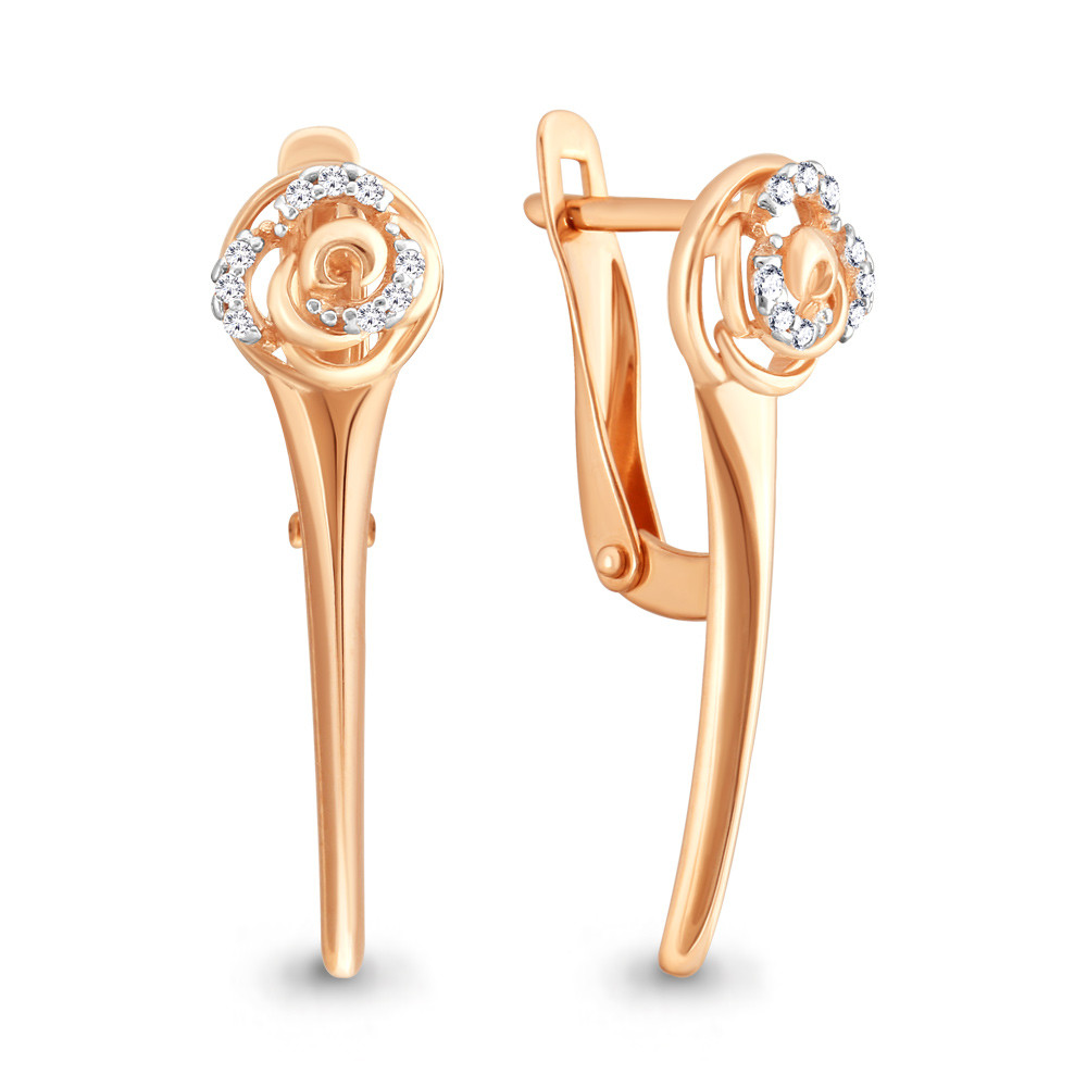 Серебряные серьги с фианитом Aquamarine 46365А#