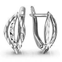 Серьги из серебра Aquamarine 30659