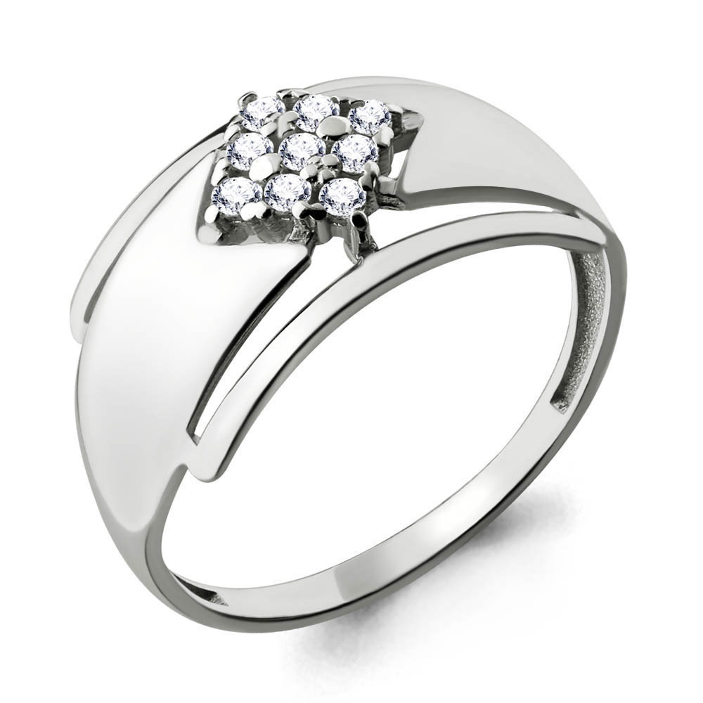 Серебряное кольцо с фианитом Aquamarine 68027А