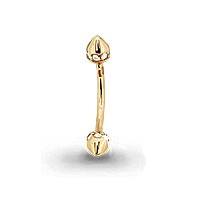 Пирсинг из серебра с фианитом Aquamarine 70509А#