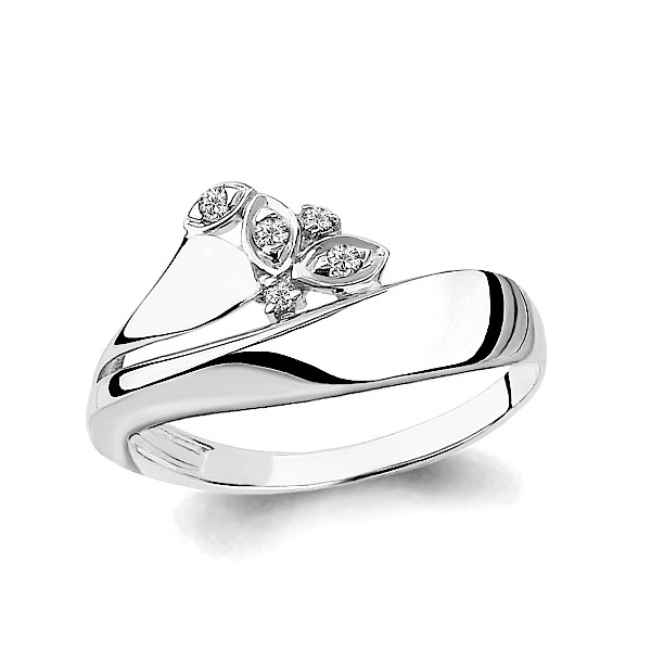 Кольцо из серебра с фианитом Aquamarine 64854А