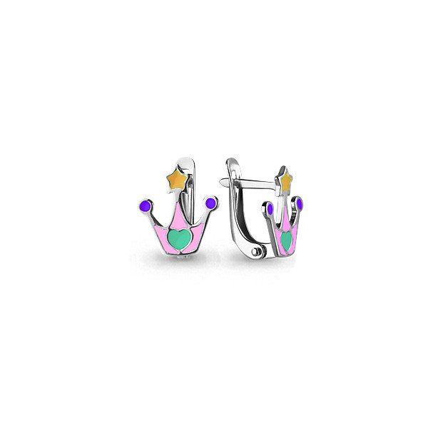 Серьги из серебра с эмалью Aquamarine 33139