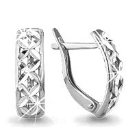 Серьги из серебра Aquamarine 30781