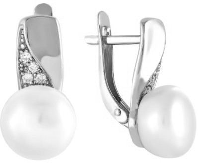 Серьги из серебра с фианитом Teosa 290-5-637Р