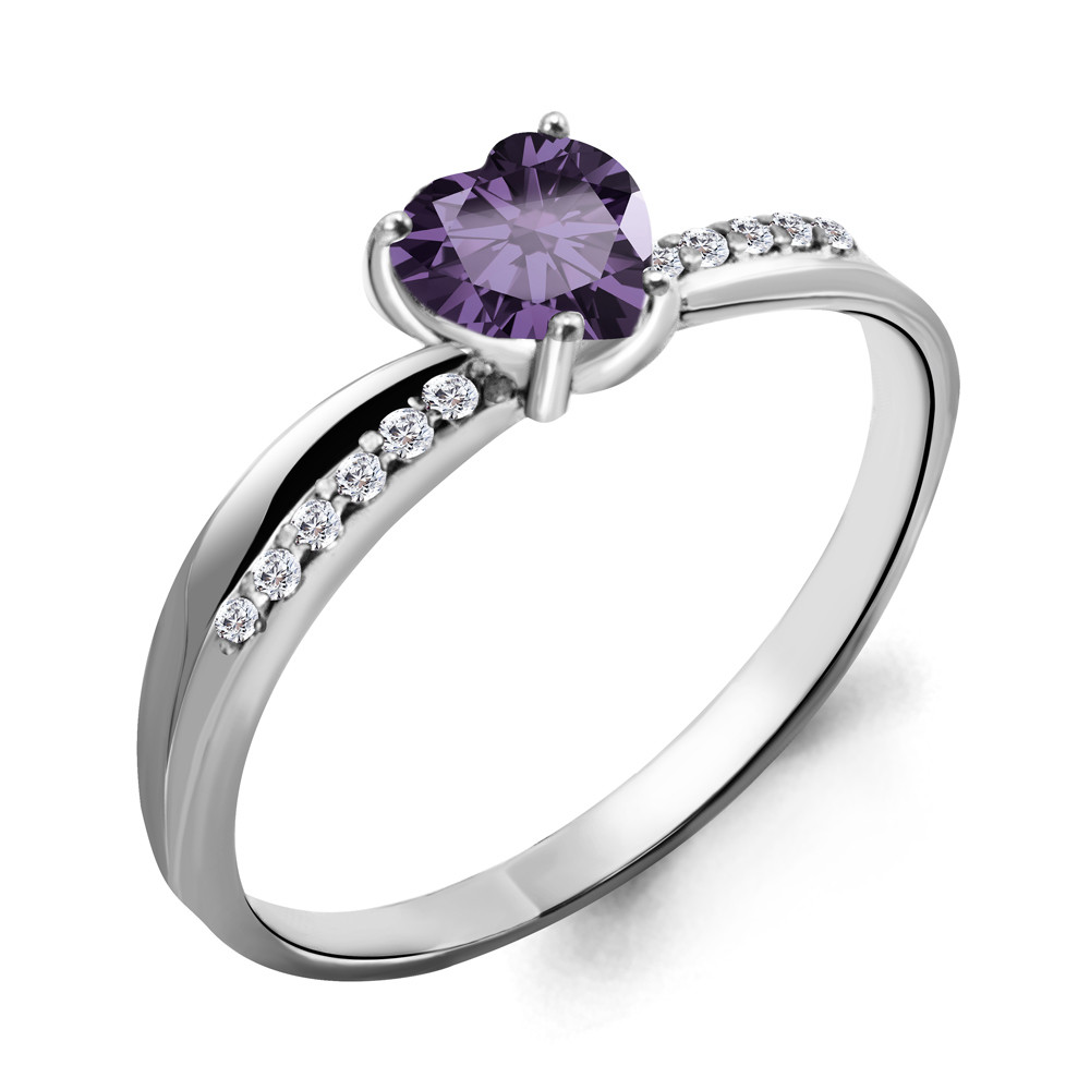 Кольцо из серебра с аметистом Aquamarine 6507104А