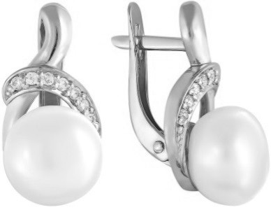 Серьги из серебра с фианитом Teosa 290-5-668Р