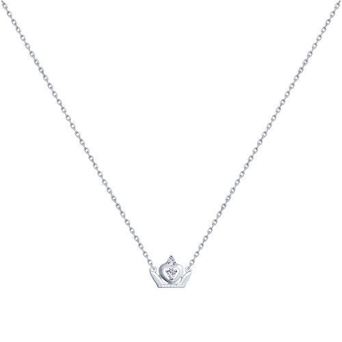 Колье из серебра с фианитом SOKOLOV 94070136 размеры - 45 55
