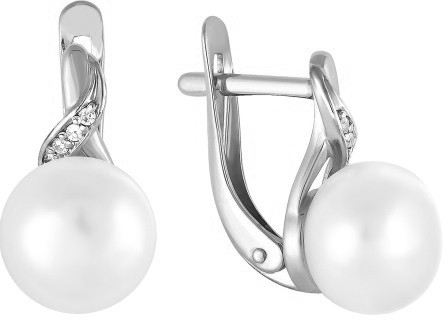 Серьги из серебра с фианитом Teosa 290-5-744Р