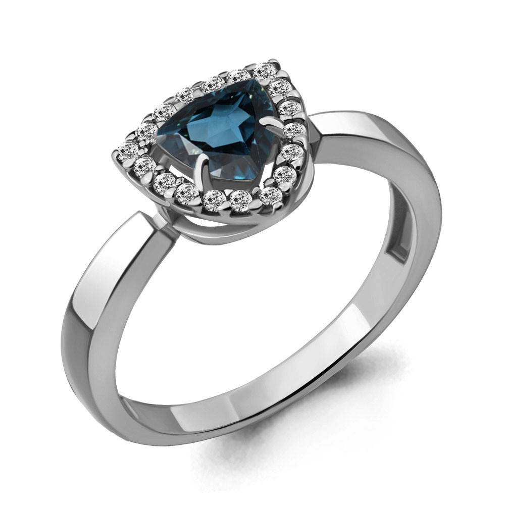 Кольцо из серебра с топазом лондон Aquamarine 6916508А