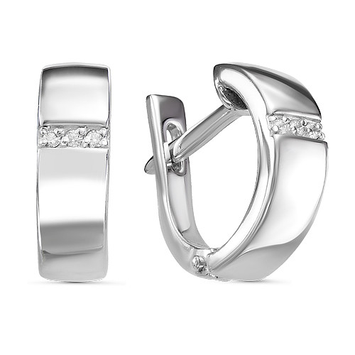 Серьги из серебра с бриллиантом Teosa 2000-0288-DN-r
