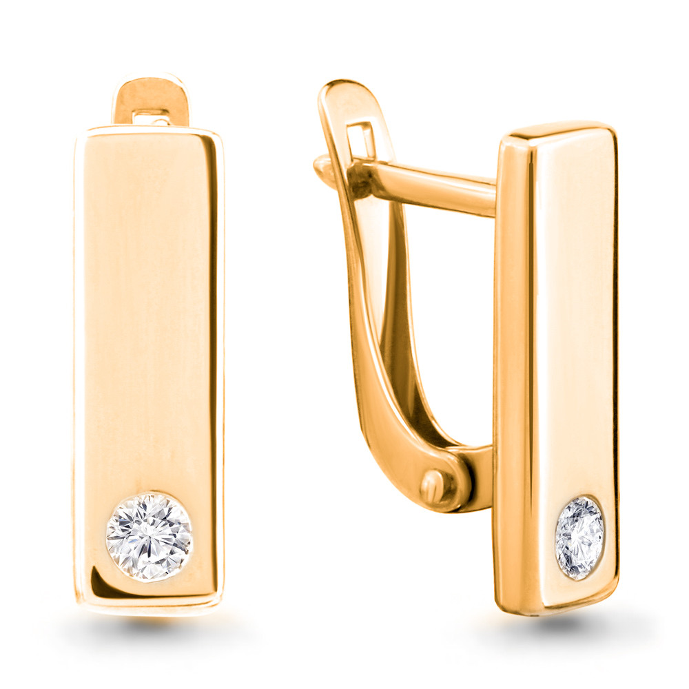 Серебряные серьги с фианитом Aquamarine 46463А#