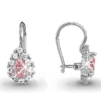 Серебряные серьги с фианитом Aquamarine 40968В