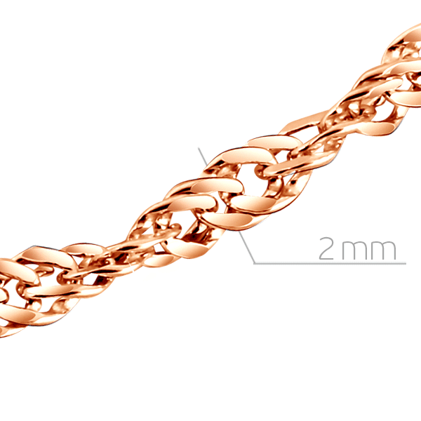 Серебряная цепь Бронницкий ювелир 50см V1030020250