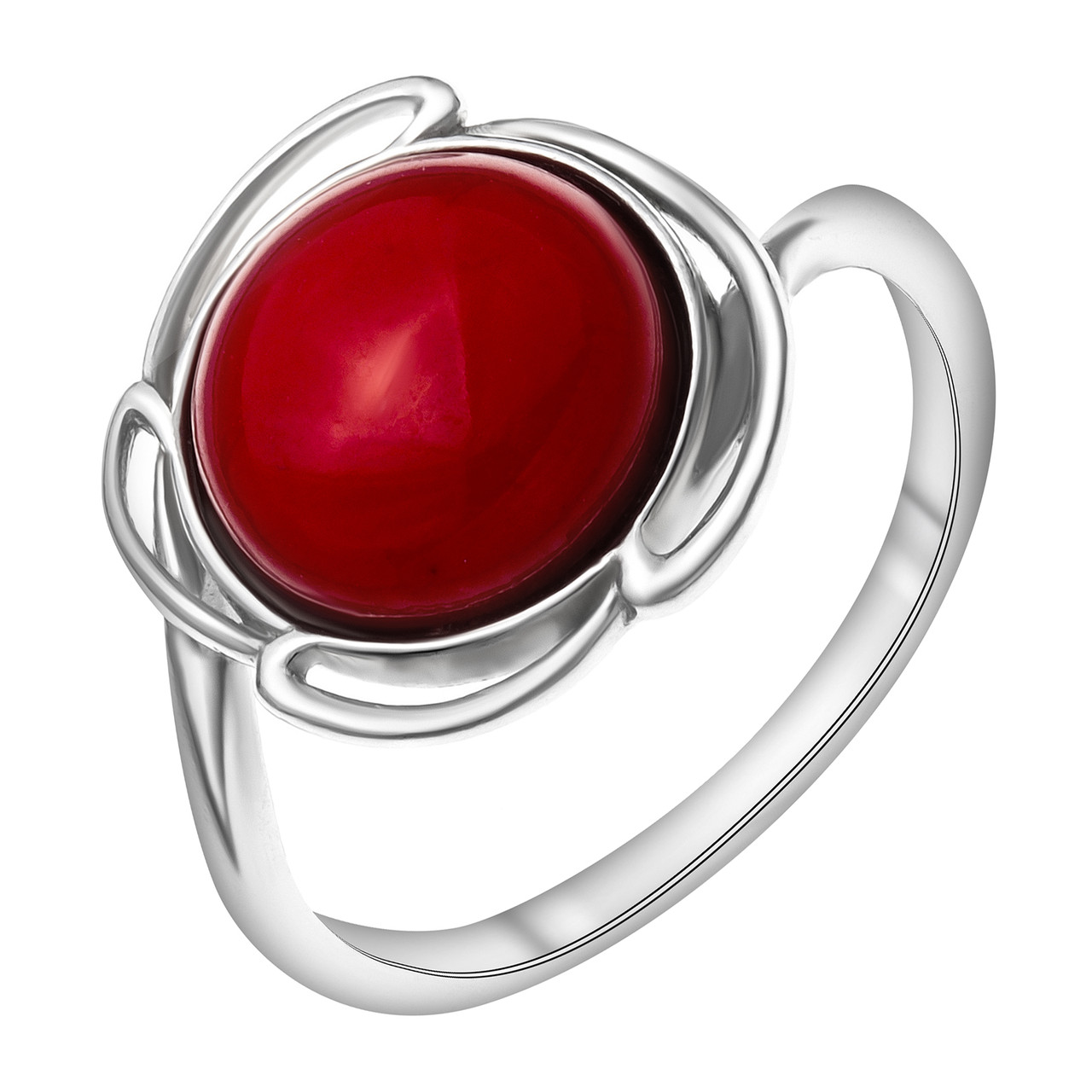 Серебряное кольцо с кораллом Приволжский Ювелир 251268-CRL