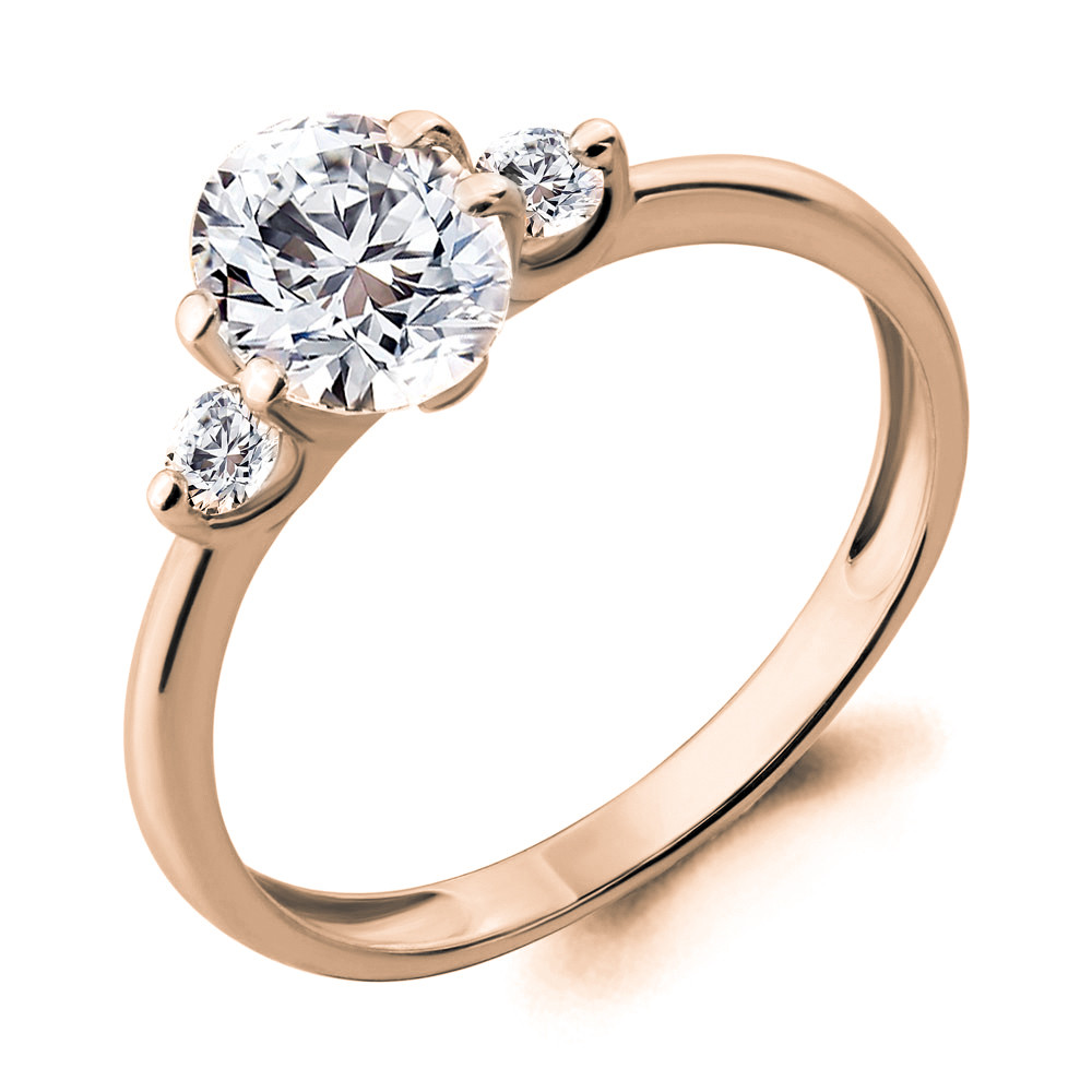 Серебряное кольцо с фианитом Aquamarine 68352#