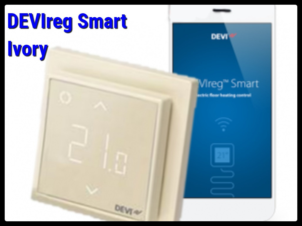 Программируемый терморегулятор DEVIreg Smart Ivory - Wi-Fi