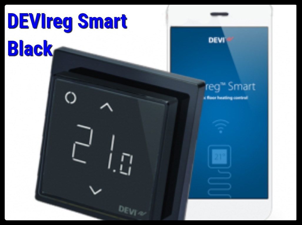 Программируемый терморегулятор DEVIreg Smart Black - Wi-Fi