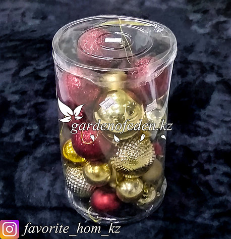 Комплект елочных игрушек в пластиковом кейсе. Цвет: Разные цвета., фото 2