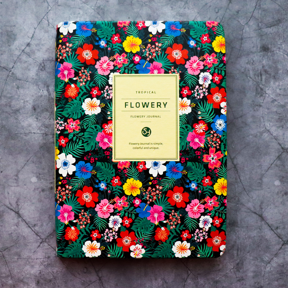 Удобные женские планеры "Flowery" (А5) в корейском стиле, Тропические цветы