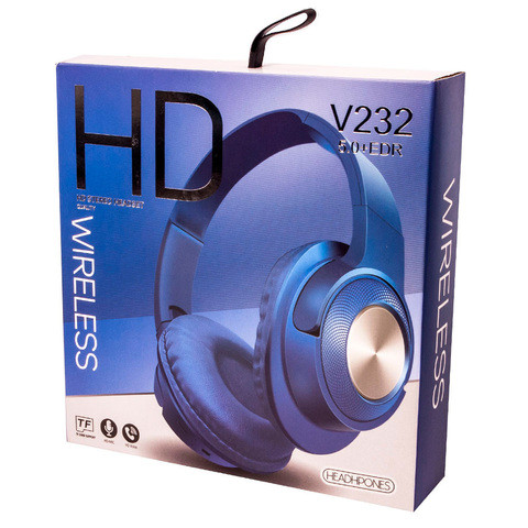 Bluetooth-наушники беспроводные HD Wireless V232 (Синий) - фото 3 - id-p71029646