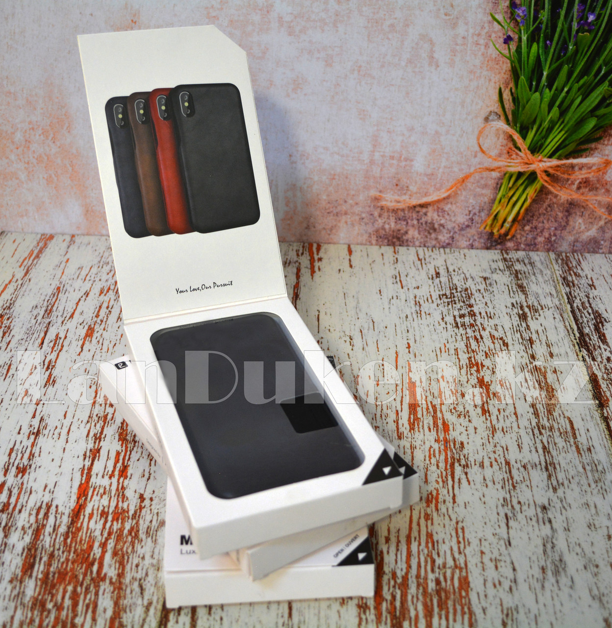 Чехол на Huawei P Smart 2019 (Psmart 2019) кожаный книжка с карманом для пластиковых карт черный - фото 3 - id-p71028583