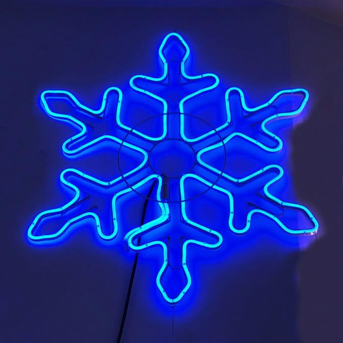 Фигура СНЕЖИНКА, светодиодная, диаметр 70*70см., цвет синий - фото 1 - id-p71073557