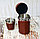 Набор рюмок 6 шт. металлические рюмки с кожаным чехлом темно-коричневые 70 мл, фото 4